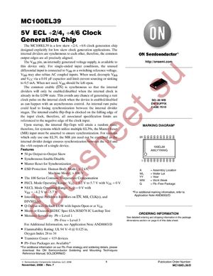 MC100EL39DWG datasheet  